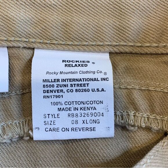 Rockies Jeans Natural Rise Tan Size 8-XLong 35” Inseam - Picture 9 of 10